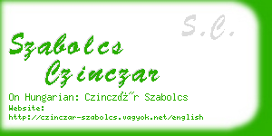 szabolcs czinczar business card